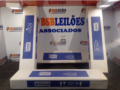 LOTE 275 - 04 LUMINÁRIAS DE EMBUTIR MARCAS EDIBRAZ. (NO ESTADO) ATENÇÃO! FAZER A VISITAÇÃO ANTES DE ARREMATAR, NÃO SABEMOS SE FUNCIONA. LEILÃO NÃO TEM GARANTIA E NEM DEVOLUÇÃO, SUJEITO A POSSÍVEIS AVARIAS VISÍVEIS/OCULTAS E/OU AUSÊNCIA DE COMPONENTES.