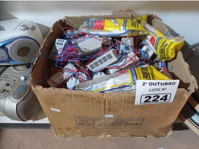 LOTE 224 - 01 LOTE COM VÁRIOS REATORES PARA LÂMPADAS FLUORESCENTE MARCAS E MODELOS DIVERSOS. (NO ESTADO) ATENÇÃO! FAZER A VISITAÇÃO ANTES DE ARREMATAR, NÃO SABEMOS SE FUNCIONA. LEILÃO NÃO TEM GARANTIA E NEM DEVOLUÇÃO, SUJEITO A POSSÍVEIS AVARIAS VISÍVEIS/OCULTAS E/OU AUSÊNCIA DE COMPONENTES.