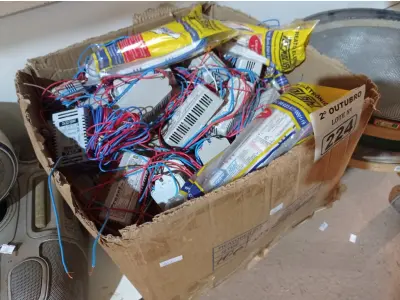 LOTE 224 - 01 LOTE COM VÁRIOS REATORES PARA LÂMPADAS FLUORESCENTE MARCAS E MODELOS DIVERSOS. (NO ESTADO) ATENÇÃO! FAZER A VISITAÇÃO ANTES DE ARREMATAR, NÃO SABEMOS SE FUNCIONA. LEILÃO NÃO TEM GARANTIA E NEM DEVOLUÇÃO, SUJEITO A POSSÍVEIS AVARIAS VISÍVEIS/OCULTAS E/OU AUSÊNCIA DE COMPONENTES.