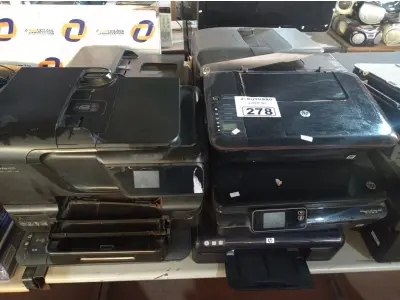 LOTE 278 - 10 IMPRESSORAS MARCAS E MODELOS DIVERSOS PARA RETIRADA DE PEÇAS. (NO ESTADO) ATENÇÃO! FAZER A VISITAÇÃO ANTES DE ARREMATAR, NÃO SABEMOS SE FUNCIONA. LEILÃO NÃO TEM GARANTIA E NEM DEVOLUÇÃO, SUJEITO A POSSÍVEIS AVARIAS VISÍVEIS/OCULTAS E/OU AUSÊNCIA DE COMPONENTES.