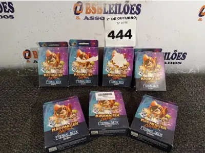 LOTE 444 - 07 CAIXAS COM CARTAS KROSMASTER. (NO ESTADO) ATENÇÃO! FAZER A VISITAÇÃO ANTES DE ARREMATAR, NÃO SABEMOS SE FUNCIONA. LEILÃO NÃO TEM GARANTIA E NEM DEVOLUÇÃO, SUJEITO A POSSÍVEIS AVARIAS VISÍVEIS/OCULTAS E/OU AUSÊNCIA DE COMPONENTES.