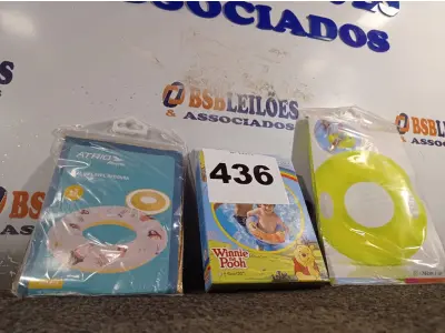LOTE 436 - 03 BOIAS INFANTIS. (NO ESTADO) ATENÇÃO! FAZER A VISITAÇÃO ANTES DE ARREMATAR, NÃO SABEMOS SE FUNCIONA. LEILÃO NÃO TEM GARANTIA E NEM DEVOLUÇÃO, SUJEITO A POSSÍVEIS AVARIAS VISÍVEIS/OCULTAS E/OU AUSÊNCIA DE COMPONENTES.