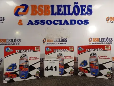 LOTE 441 - 03 BONECOS TEIMOSO CORRIDA DIVERTIDA. (NO ESTADO) ATENÇÃO! FAZER A VISITAÇÃO ANTES DE ARREMATAR, NÃO SABEMOS SE FUNCIONA. LEILÃO NÃO TEM GARANTIA E NEM DEVOLUÇÃO, SUJEITO A POSSÍVEIS AVARIAS VISÍVEIS/OCULTAS E/OU AUSÊNCIA DE COMPONENTES.