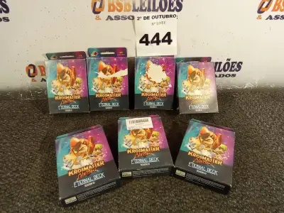 LOTE 444 - 07 CAIXAS COM CARTAS KROSMASTER. (NO ESTADO) ATENÇÃO! FAZER A VISITAÇÃO ANTES DE ARREMATAR, NÃO SABEMOS SE FUNCIONA. LEILÃO NÃO TEM GARANTIA E NEM DEVOLUÇÃO, SUJEITO A POSSÍVEIS AVARIAS VISÍVEIS/OCULTAS E/OU AUSÊNCIA DE COMPONENTES.