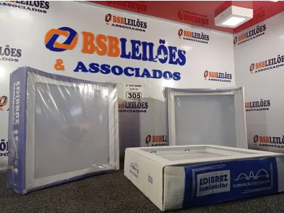 LOTE 305 - 04 LUMINÁRIAS DE EMBUTIR MARCA EDIBRAZ. (NO ESTADO) ATENÇÃO! FAZER A VISITAÇÃO ANTES DE ARREMATAR, NÃO SABEMOS SE FUNCIONA. LEILÃO NÃO TEM GARANTIA E NEM DEVOLUÇÃO, SUJEITO A POSSÍVEIS AVARIAS VISÍVEIS/OCULTAS E/OU AUSÊNCIA DE COMPONENTES.