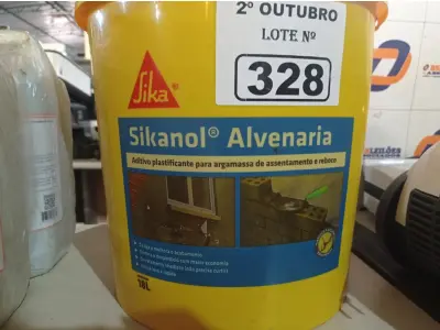 LOTE 328 - 01 BALDE DE SIKANOL ALVENARIA, ADITIVO PLASTIFICANTE PARA ARGAMASSA DE ASSENTAMENTO E REBOCO. (NO ESTADO) ATENÇÃO! FAZER A VISITAÇÃO ANTES DE ARREMATAR, NÃO SABEMOS SE FUNCIONA. LEILÃO NÃO TEM GARANTIA E NEM DEVOLUÇÃO, SUJEITO A POSSÍVEIS AVARIAS VISÍVEIS/OCULTAS E/OU AUSÊNCIA DE COMPONENTES.