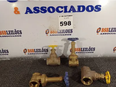 LOTE 598 - 02 REGISTROS BRUTO DE GAVETA DOCOL 1.1/2” E 02 REGISTROS MIPEL DE 40. (NO ESTADO) ATENÇÃO! FAZER A VISITAÇÃO ANTES DE ARREMATAR, NÃO SABEMOS SE FUNCIONA. LEILÃO NÃO TEM GARANTIA E NEM DEVOLUÇÃO, SUJEITO A POSSÍVEIS AVARIAS VISÍVEIS/OCULTAS E/OU AUSÊNCIA DE COMPONENTES.