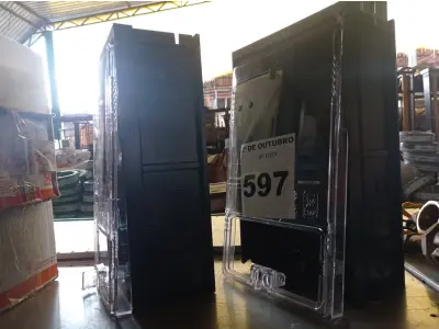 LOTE 597 - 02 CAIXAS PARA RELÓGIO MEDIDOR DE ENERGIA. (NO ESTADO) ATENÇÃO! FAZER A VISITAÇÃO ANTES DE ARREMATAR, NÃO SABEMOS SE FUNCIONA. LEILÃO NÃO TEM GARANTIA E NEM DEVOLUÇÃO, SUJEITO A POSSÍVEIS AVARIAS VISÍVEIS/OCULTAS E/OU AUSÊNCIA DE COMPONENTES.