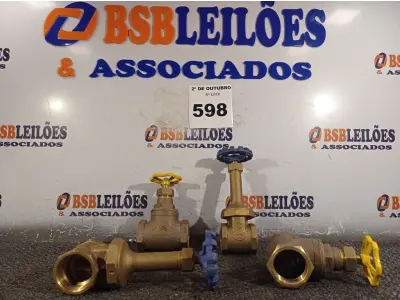 LOTE 598 - 02 REGISTROS BRUTO DE GAVETA DOCOL 1.1/2” E 02 REGISTROS MIPEL DE 40. (NO ESTADO) ATENÇÃO! FAZER A VISITAÇÃO ANTES DE ARREMATAR, NÃO SABEMOS SE FUNCIONA. LEILÃO NÃO TEM GARANTIA E NEM DEVOLUÇÃO, SUJEITO A POSSÍVEIS AVARIAS VISÍVEIS/OCULTAS E/OU AUSÊNCIA DE COMPONENTES.