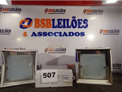 LOTE 507 - 03 LUMINÁRIAS DE EMBUTIR 20X20 MARCAS EDIBRAZ. (NO ESTADO) ATENÇÃO! FAZER A VISITAÇÃO ANTES DE ARREMATAR, NÃO SABEMOS SE FUNCIONA. LEILÃO NÃO TEM GARANTIA E NEM DEVOLUÇÃO, SUJEITO A POSSÍVEIS AVARIAS VISÍVEIS/OCULTAS E/OU AUSÊNCIA DE COMPONENTES.