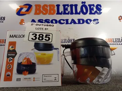 LOTE 385 - 01 ESPREMEDOR FRUITMAX 127V. (NO ESTADO) ATENÇÃO! FAZER A VISITAÇÃO ANTES DE ARREMATAR, NÃO SABEMOS SE FUNCIONA. LEILÃO NÃO TEM GARANTIA E NEM DEVOLUÇÃO, SUJEITO A POSSÍVEIS AVARIAS VISÍVEIS/OCULTAS E/OU AUSÊNCIA DE COMPONENTES.