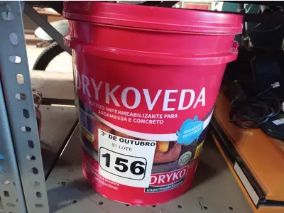 LOTE 156 - 01 BALDE DE DRYKOVEDA, ADITIVO IMPERMEABILIZANTE PARA CONCRETO E ARGAMASSA 18L. (NO ESTADO) ATENÇÃO! FAZER A VISITAÇÃO ANTES DE ARREMATAR, NÃO SABEMOS SE FUNCIONA. LEILÃO NÃO TEM GARANTIA E NEM DEVOLUÇÃO, SUJEITO A POSSÍVEIS AVARIAS VISÍVEIS/OCULTAS E/OU AUSÊNCIA DE COMPONENTES.