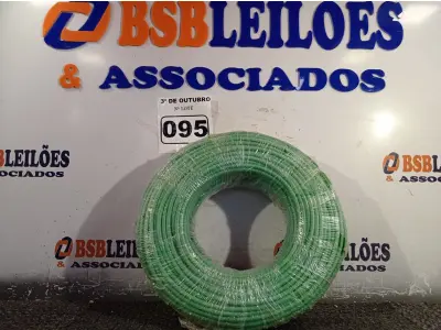 LOTE 095 - 01 ROLO DE CABO FLEXÍVEL 100M 1X 10MM NA COR VERDE(NOVO). (NO ESTADO) ATENÇÃO! FAZER A VISITAÇÃO ANTES DE ARREMATAR, NÃO SABEMOS SE FUNCIONA. LEILÃO NÃO TEM GARANTIA E NEM DEVOLUÇÃO, SUJEITO A POSSÍVEIS AVARIAS VISÍVEIS/OCULTAS E/OU AUSÊNCIA DE COMPONENTES.