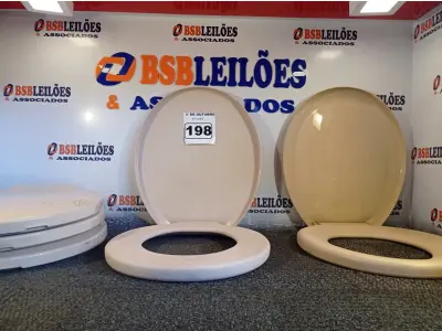 LOTE 198 - 05 ASSENTOS PARA VASO SANITÁRIO. (NO ESTADO) ATENÇÃO! FAZER A VISITAÇÃO ANTES DE ARREMATAR, NÃO SABEMOS SE FUNCIONA. LEILÃO NÃO TEM GARANTIA E NEM DEVOLUÇÃO, SUJEITO A POSSÍVEIS AVARIAS VISÍVEIS/OCULTAS E/OU AUSÊNCIA DE COMPONENTES.