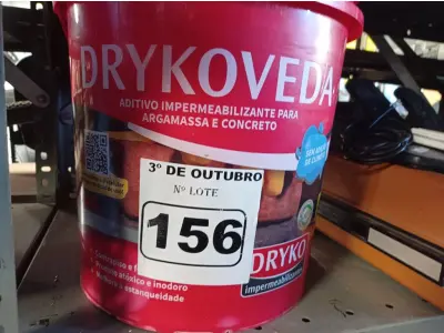LOTE 156 - 01 BALDE DE DRYKOVEDA, ADITIVO IMPERMEABILIZANTE PARA CONCRETO E ARGAMASSA 18L. (NO ESTADO) ATENÇÃO! FAZER A VISITAÇÃO ANTES DE ARREMATAR, NÃO SABEMOS SE FUNCIONA. LEILÃO NÃO TEM GARANTIA E NEM DEVOLUÇÃO, SUJEITO A POSSÍVEIS AVARIAS VISÍVEIS/OCULTAS E/OU AUSÊNCIA DE COMPONENTES.