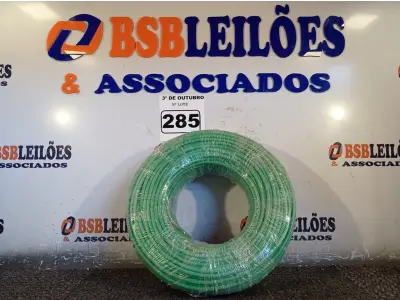 LOTE 285 - 01 ROLO DE CABO FLEXÍVEL 100M 1X 10MM NA COR VERDE(NOVO). (NO ESTADO) ATENÇÃO! FAZER A VISITAÇÃO ANTES DE ARREMATAR, NÃO SABEMOS SE FUNCIONA. LEILÃO NÃO TEM GARANTIA E NEM DEVOLUÇÃO, SUJEITO A POSSÍVEIS AVARIAS VISÍVEIS/OCULTAS E/OU AUSÊNCIA DE COMPONENTES.