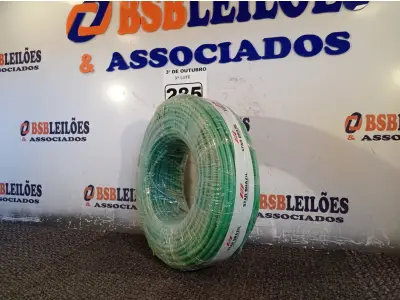 LOTE 285 - 01 ROLO DE CABO FLEXÍVEL 100M 1X 10MM NA COR VERDE(NOVO). (NO ESTADO) ATENÇÃO! FAZER A VISITAÇÃO ANTES DE ARREMATAR, NÃO SABEMOS SE FUNCIONA. LEILÃO NÃO TEM GARANTIA E NEM DEVOLUÇÃO, SUJEITO A POSSÍVEIS AVARIAS VISÍVEIS/OCULTAS E/OU AUSÊNCIA DE COMPONENTES.
