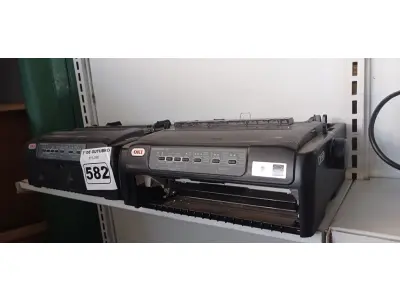 LOTE 582 - 02 IMPRESSORAS MATRICIAIS OKI MICROLINE 620. (NO ESTADO) ATENÇÃO! FAZER A VISITAÇÃO ANTES DE ARREMATAR, NÃO SABEMOS SE FUNCIONA. LEILÃO NÃO TEM GARANTIA E NEM DEVOLUÇÃO, SUJEITO A POSSÍVEIS AVARIAS VISÍVEIS/OCULTAS E/OU AUSÊNCIA DE COMPONENTES.