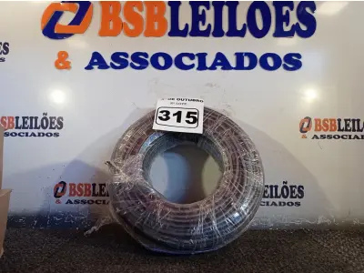 LOTE 315 - 01 ROLO DE CABO FLEXÍVEL 100M 1X 10MM NA COR PRETA(NOVO). (NO ESTADO) ATENÇÃO! FAZER A VISITAÇÃO ANTES DE ARREMATAR, NÃO SABEMOS SE FUNCIONA. LEILÃO NÃO TEM GARANTIA E NEM DEVOLUÇÃO, SUJEITO A POSSÍVEIS AVARIAS VISÍVEIS/OCULTAS E/OU AUSÊNCIA DE COMPONENTES.