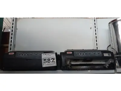 LOTE 582 - 02 IMPRESSORAS MATRICIAIS OKI MICROLINE 620. (NO ESTADO) ATENÇÃO! FAZER A VISITAÇÃO ANTES DE ARREMATAR, NÃO SABEMOS SE FUNCIONA. LEILÃO NÃO TEM GARANTIA E NEM DEVOLUÇÃO, SUJEITO A POSSÍVEIS AVARIAS VISÍVEIS/OCULTAS E/OU AUSÊNCIA DE COMPONENTES.