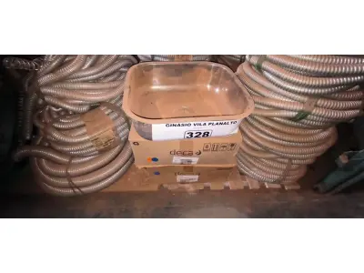 LOTE 328 - 02 CUBAS BRANCAS DECA PARA LAVATÓRIO E 01 CUBA EM INOX PARA PIA (NO ESTADO, NÃO SABEMOS SE FUNCIONA. LEILÃO NÃO TEM GARANTIA E NEM DEVOLUÇÃO).