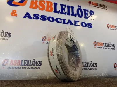 LOTE 100 - 01 ROLO DE CABO FLEXÍVEL 100M 1X4MM NA COR CINZA(NOVO). (NO ESTADO) ATENÇÃO! FAZER A VISITAÇÃO ANTES DE ARREMATAR, NÃO SABEMOS SE FUNCIONA. LEILÃO NÃO TEM GARANTIA E NEM DEVOLUÇÃO, SUJEITO A POSSÍVEIS AVARIAS VISÍVEIS/OCULTAS E/OU AUSÊNCIA DE COMPONENTES.
