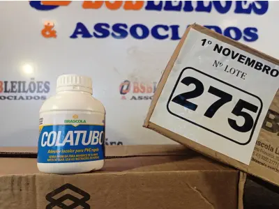 LOTE 275 - 02 CAIXAS COM COLA TUBO ST 175G COM 15 UNIDADES CADA. (NO ESTADO) ATENÇÃO! FAZER A VISITAÇÃO ANTES DE ARREMATAR, NÃO SABEMOS SE FUNCIONA. LEILÃO NÃO TEM GARANTIA E NEM DEVOLUÇÃO, SUJEITO A POSSÍVEIS AVARIAS VISÍVEIS/OCULTAS E/OU AUSÊNCIA DE COMPONENTES.