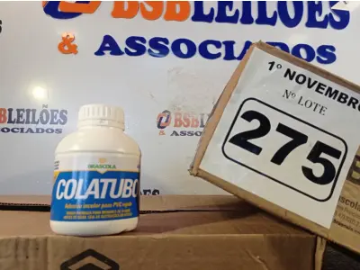 LOTE 275 - 02 CAIXAS COM COLA TUBO ST 175G COM 15 UNIDADES CADA. (NO ESTADO) ATENÇÃO! FAZER A VISITAÇÃO ANTES DE ARREMATAR, NÃO SABEMOS SE FUNCIONA. LEILÃO NÃO TEM GARANTIA E NEM DEVOLUÇÃO, SUJEITO A POSSÍVEIS AVARIAS VISÍVEIS/OCULTAS E/OU AUSÊNCIA DE COMPONENTES.