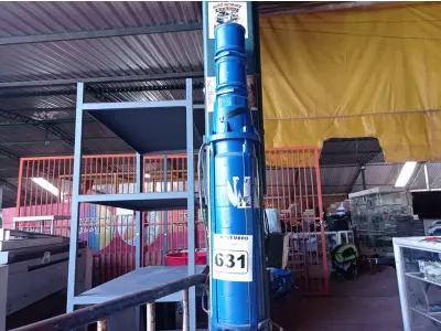 LOTE 631 - 01 BOMBA D’AGUA PARA POÇO ARTESIANO. (NO ESTADO) ATENÇÃO! FAZER A VISITAÇÃO ANTES DE ARREMATAR, NÃO SABEMOS SE FUNCIONA. LEILÃO NÃO TEM GARANTIA E NEM DEVOLUÇÃO, SUJEITO A POSSÍVEIS AVARIAS VISÍVEIS/OCULTAS E/OU AUSÊNCIA DE COMPONENTES.