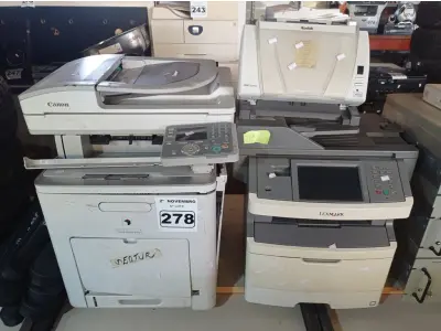 LOTE 278 - 01 SCANNER E 02 IMPRESSORAS MULTIFUNCIONAL MARCAS E MODELOS DIVERSOS. (NO ESTADO) ATENÇÃO! FAZER A VISITAÇÃO ANTES DE ARREMATAR, NÃO SABEMOS SE FUNCIONA. LEILÃO NÃO TEM GARANTIA E NEM DEVOLUÇÃO, SUJEITO A POSSÍVEIS AVARIAS VISÍVEIS/OCULTAS E/OU AUSÊNCIA DE COMPONENTES.