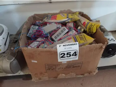 LOTE 254 - 01 LOTE COM VÁRIOS REATORES PARA LÂMPADAS FLUORESCENTE MARCAS E MODELOS DIVERSOS. (NO ESTADO) ATENÇÃO! FAZER A VISITAÇÃO ANTES DE ARREMATAR, NÃO SABEMOS SE FUNCIONA. LEILÃO NÃO TEM GARANTIA E NEM DEVOLUÇÃO, SUJEITO A POSSÍVEIS AVARIAS VISÍVEIS/OCULTAS E/OU AUSÊNCIA DE COMPONENTES.