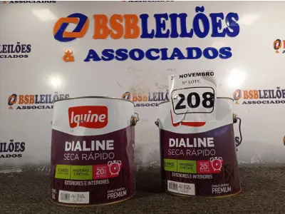 LOTE 208 - 02 GALÕES DE ESMALTE SINTÉTICO IQUINE MADEIRA E METAIS ALTO BRILHO VERDE COLONIAL 3,6L. (NO ESTADO) ATENÇÃO! FAZER A VISITAÇÃO ANTES DE ARREMATAR, NÃO SABEMOS SE FUNCIONA. LEILÃO NÃO TEM GARANTIA E NEM DEVOLUÇÃO, SUJEITO A POSSÍVEIS AVARIAS VISÍVEIS/OCULTAS E/OU AUSÊNCIA DE COMPONENTES.