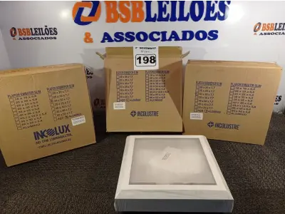 LOTE 198 - 03 PLAFONS DE SOBREPOR 30X30 MARCAS INCOLUSTRE. (NO ESTADO) ATENÇÃO! FAZER A VISITAÇÃO ANTES DE ARREMATAR, NÃO SABEMOS SE FUNCIONA. LEILÃO NÃO TEM GARANTIA E NEM DEVOLUÇÃO, SUJEITO A POSSÍVEIS AVARIAS VISÍVEIS/OCULTAS E/OU AUSÊNCIA DE COMPONENTES.