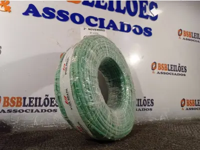 LOTE 050 - 01 ROLO DE CABO FLEXÍVEL 100M 1X10MM NA COR VERDE(NOVO). (NO ESTADO) ATENÇÃO! FAZER A VISITAÇÃO ANTES DE ARREMATAR, NÃO SABEMOS SE FUNCIONA. LEILÃO NÃO TEM GARANTIA E NEM DEVOLUÇÃO, SUJEITO A POSSÍVEIS AVARIAS VISÍVEIS/OCULTAS E/OU AUSÊNCIA DE COMPONENTES.