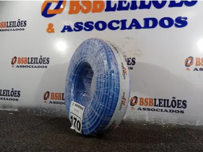LOTE 170 - 01 ROLO DE CABO FLEXÍVEL 100M 1X10MM NA COR AZUL(NOVO). (NO ESTADO) ATENÇÃO! FAZER A VISITAÇÃO ANTES DE ARREMATAR, NÃO SABEMOS SE FUNCIONA. LEILÃO NÃO TEM GARANTIA E NEM DEVOLUÇÃO, SUJEITO A POSSÍVEIS AVARIAS VISÍVEIS/OCULTAS E/OU AUSÊNCIA DE COMPONENTES.