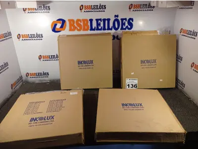 LOTE 136 - 04 PLAFONS DE SOBREPOR 40X30 INCOLUSTRE. (NO ESTADO) ATENÇÃO! FAZER A VISITAÇÃO ANTES DE ARREMATAR, NÃO SABEMOS SE FUNCIONA. LEILÃO NÃO TEM GARANTIA E NEM DEVOLUÇÃO, SUJEITO A POSSÍVEIS AVARIAS VISÍVEIS/OCULTAS E/OU AUSÊNCIA DE COMPONENTES.
