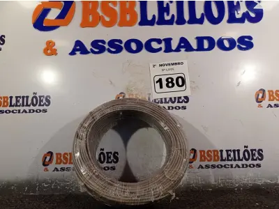 LOTE 180 - 01 ROLO DE CABO FLEXÍVEL 100M 1X4MM NA COR CINZA(NOVO). (NO ESTADO) ATENÇÃO! FAZER A VISITAÇÃO ANTES DE ARREMATAR, NÃO SABEMOS SE FUNCIONA. LEILÃO NÃO TEM GARANTIA E NEM DEVOLUÇÃO, SUJEITO A POSSÍVEIS AVARIAS VISÍVEIS/OCULTAS E/OU AUSÊNCIA DE COMPONENTES.