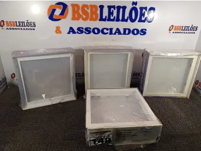LOTE 148 - 04 LUMINÁRIAS DE EMBUTIR MARCA EDIBRAZ. (NO ESTADO) ATENÇÃO! FAZER A VISITAÇÃO ANTES DE ARREMATAR, NÃO SABEMOS SE FUNCIONA. LEILÃO NÃO TEM GARANTIA E NEM DEVOLUÇÃO, SUJEITO A POSSÍVEIS AVARIAS VISÍVEIS/OCULTAS E/OU AUSÊNCIA DE COMPONENTES.