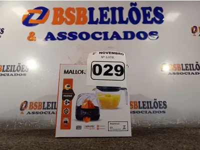 LOTE 029 - 01 ESPREMEDOR FRUITMAX 127V. (NO ESTADO) ATENÇÃO! FAZER A VISITAÇÃO ANTES DE ARREMATAR, NÃO SABEMOS SE FUNCIONA. LEILÃO NÃO TEM GARANTIA E NEM DEVOLUÇÃO, SUJEITO A POSSÍVEIS AVARIAS VISÍVEIS/OCULTAS E/OU AUSÊNCIA DE COMPONENTES.