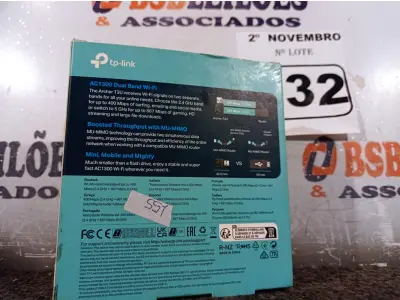 LOTE 032 - 01 ADAPTADOR WIRELESS TPLINK AC 1300. (NO ESTADO) ATENÇÃO! FAZER A VISITAÇÃO ANTES DE ARREMATAR, NÃO SABEMOS SE FUNCIONA. LEILÃO NÃO TEM GARANTIA E NEM DEVOLUÇÃO, SUJEITO A POSSÍVEIS AVARIAS VISÍVEIS/OCULTAS E/OU AUSÊNCIA DE COMPONENTES.