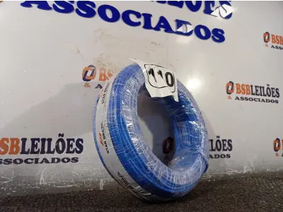 LOTE 110 - 01 ROLO DE CABO FLEXÍVEL 100M 1X4MM NA COR AZUL(NOVO). (NO ESTADO) ATENÇÃO! FAZER A VISITAÇÃO ANTES DE ARREMATAR, NÃO SABEMOS SE FUNCIONA. LEILÃO NÃO TEM GARANTIA E NEM DEVOLUÇÃO, SUJEITO A POSSÍVEIS AVARIAS VISÍVEIS/OCULTAS E/OU AUSÊNCIA DE COMPONENTES.