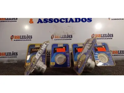 LOTE 323 - 06 SPOTS COMPLETO 6W LED REDONDO 3000K GOLDEN. (NO ESTADO) ATENÇÃO! FAZER A VISITAÇÃO ANTES DE ARREMATAR, NÃO SABEMOS SE FUNCIONA. LEILÃO NÃO TEM GARANTIA E NEM DEVOLUÇÃO, SUJEITO A POSSÍVEIS AVARIAS VISÍVEIS/OCULTAS E/OU AUSÊNCIA DE COMPONENTES.