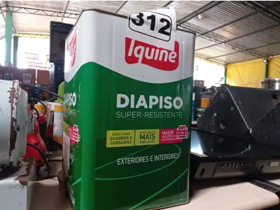 LOTE 312 - 01 LATA DE TINTA IQUINE DIAPISO 18L NA COR VERMELHA. (NO ESTADO) ATENÇÃO! FAZER A VISITAÇÃO ANTES DE ARREMATAR, NÃO SABEMOS SE FUNCIONA. LEILÃO NÃO TEM GARANTIA E NEM DEVOLUÇÃO, SUJEITO A POSSÍVEIS AVARIAS VISÍVEIS/OCULTAS E/OU AUSÊNCIA DE COMPONENTES.