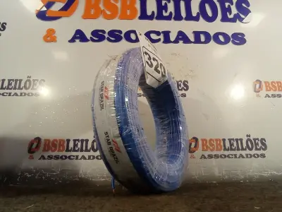LOTE 320 - 01 ROLO DE CABO FLEXÍVEL 100M 1X4MM NA COR AZUL(NOVO). (NO ESTADO) ATENÇÃO! FAZER A VISITAÇÃO ANTES DE ARREMATAR, NÃO SABEMOS SE FUNCIONA. LEILÃO NÃO TEM GARANTIA E NEM DEVOLUÇÃO, SUJEITO A POSSÍVEIS AVARIAS VISÍVEIS/OCULTAS E/OU AUSÊNCIA DE COMPONENTES.
