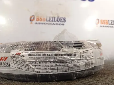LOTE 310 - 01 ROLO DE CABO FLEXÍVEL 100M 1X10MM NA COR PRETA(NOVO). (NO ESTADO) ATENÇÃO! FAZER A VISITAÇÃO ANTES DE ARREMATAR, NÃO SABEMOS SE FUNCIONA. LEILÃO NÃO TEM GARANTIA E NEM DEVOLUÇÃO, SUJEITO A POSSÍVEIS AVARIAS VISÍVEIS/OCULTAS E/OU AUSÊNCIA DE COMPONENTES.