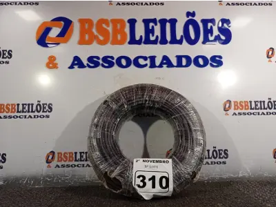 LOTE 310 - 01 ROLO DE CABO FLEXÍVEL 100M 1X10MM NA COR PRETA(NOVO). (NO ESTADO) ATENÇÃO! FAZER A VISITAÇÃO ANTES DE ARREMATAR, NÃO SABEMOS SE FUNCIONA. LEILÃO NÃO TEM GARANTIA E NEM DEVOLUÇÃO, SUJEITO A POSSÍVEIS AVARIAS VISÍVEIS/OCULTAS E/OU AUSÊNCIA DE COMPONENTES.