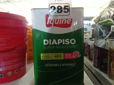 LOTE 285 - 01 LATA DE TINTA IQUINE DIAPISO 18L NA COR VERMELHA. (NO ESTADO) ATENÇÃO! FAZER A VISITAÇÃO ANTES DE ARREMATAR, NÃO SABEMOS SE FUNCIONA. LEILÃO NÃO TEM GARANTIA E NEM DEVOLUÇÃO, SUJEITO A POSSÍVEIS AVARIAS VISÍVEIS/OCULTAS E/OU AUSÊNCIA DE COMPONENTES.