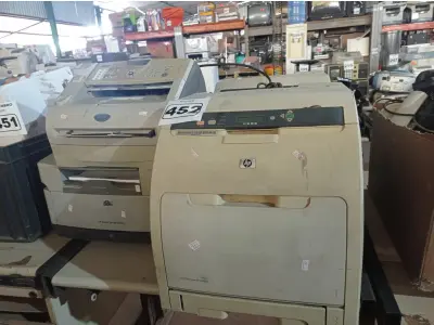 LOTE 452 - 01 APARELHO DE FAX E 03 IMPRESSORAS MARCAS E MODELOS DIVERSOS. (NO ESTADO) ATENÇÃO! FAZER A VISITAÇÃO ANTES DE ARREMATAR, NÃO SABEMOS SE FUNCIONA. LEILÃO NÃO TEM GARANTIA E NEM DEVOLUÇÃO, SUJEITO A POSSÍVEIS AVARIAS VISÍVEIS/OCULTAS E/OU AUSÊNCIA DE COMPONENTES.