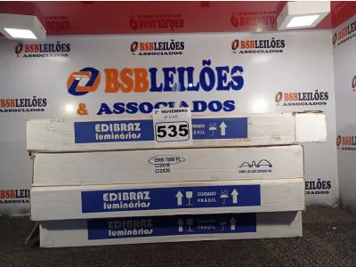 LOTE 535 - 04 LUMINÁRIAS DE EMBUTIR MARCAS EDIBRAZ (NO ESTADO) ATENÇÃO! FAZER A VISITAÇÃO ANTES DE ARREMATAR, NÃO SABEMOS SE FUNCIONA. LEILÃO NÃO TEM GARANTIA E NEM DEVOLUÇÃO, SUJEITO A POSSÍVEIS AVARIAS VISÍVEIS/OCULTAS E/OU AUSÊNCIA DE COMPONENTES.