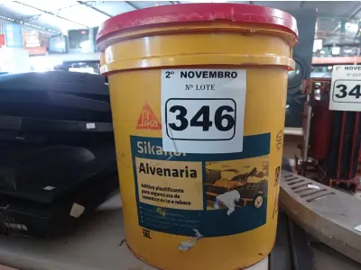 LOTE 346 - 01 BALDE DE SIKANOL ALVENARIA, ADITIVO PLASTIFICANTE PARA ARGAMASSA DE ASSENTAMENTO E REBOCO. (NO ESTADO) ATENÇÃO! FAZER A VISITAÇÃO ANTES DE ARREMATAR, NÃO SABEMOS SE FUNCIONA. LEILÃO NÃO TEM GARANTIA E NEM DEVOLUÇÃO, SUJEITO A POSSÍVEIS AVARIAS VISÍVEIS/OCULTAS E/OU AUSÊNCIA DE COMPONENTES.